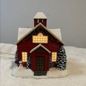 Red Holiday Village House Decoration